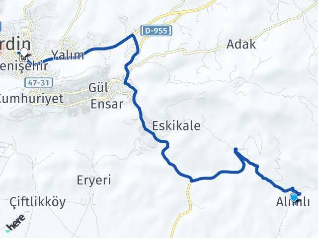 Alımlı Artuklu Otogar Arası Kaç Km - Yol Tarifi