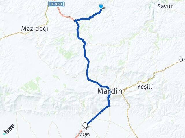 Bağlıca Mardin Havalimanı Arası Kaç Km - Yol Tarifi