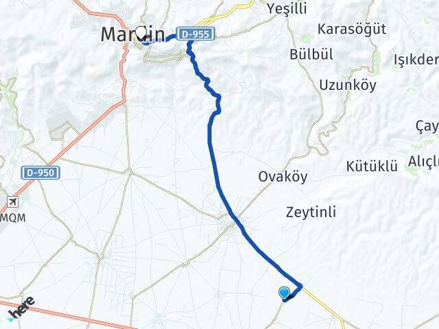 Hüyüklü Artuklu Otogar Arası Kaç Km - Yol Tarifi