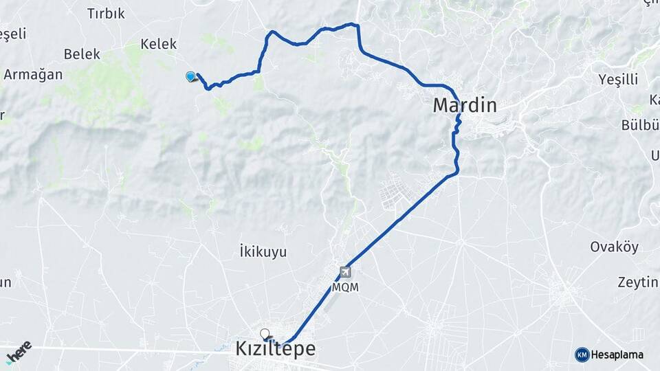 Mardin Artuklu Mezopotamya Kızıltepe Arası Kaç Km - Yol Haritası
