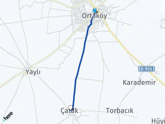 Ortaköy Çatak Arası Kaç Km - Yol Tarifi