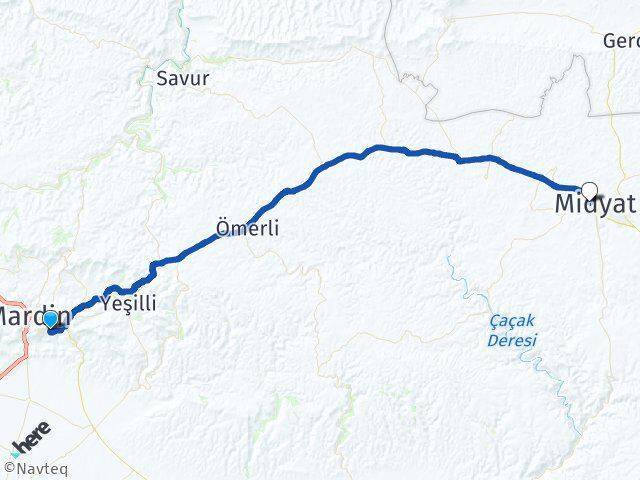 Ulucami Midyat Arası Kaç Km - Yol Tarifi