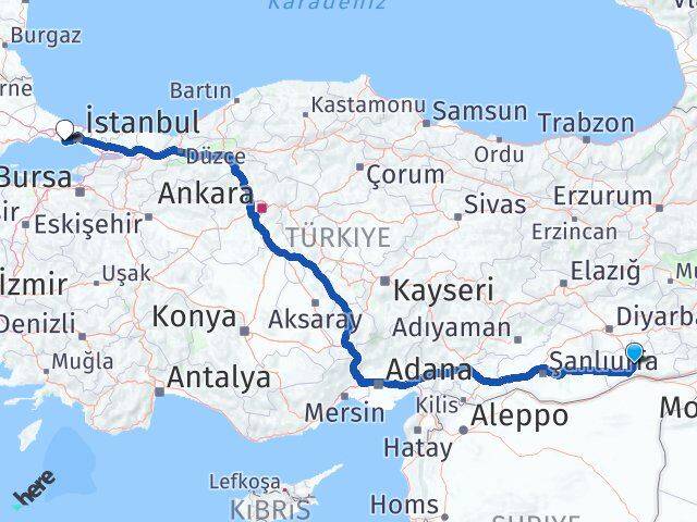 Mardin Avcılar İstanbul Arası Kaç Km - Yol Haritası