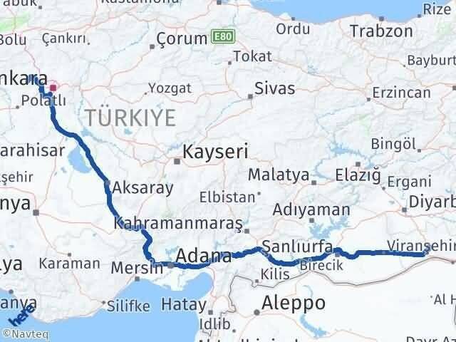Mardin Ayaş Ankara Arası Kaç Km - Yol Haritası