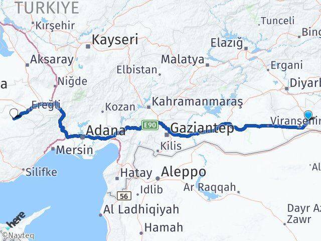 Mardin Ayrancı Karaman Arası Kaç Km - Yol Haritası