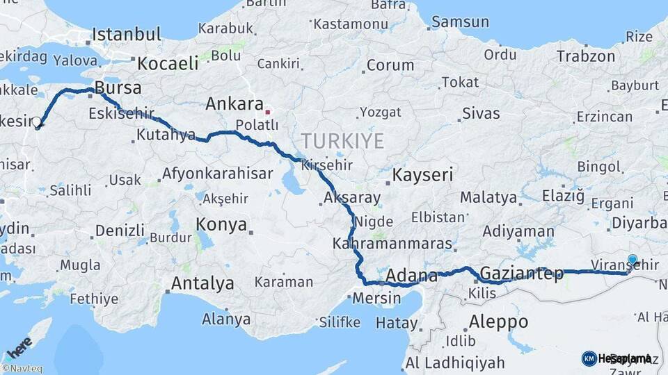Mardin Balıkesir Arası Kaç Km - Yol Haritası