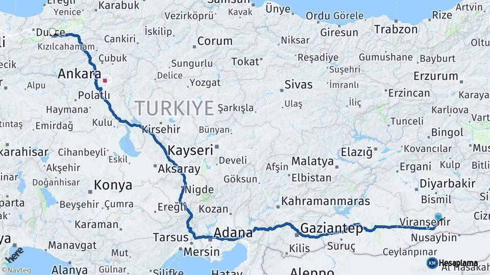 Mardin Bolu Arası Kaç Km - Yol Haritası