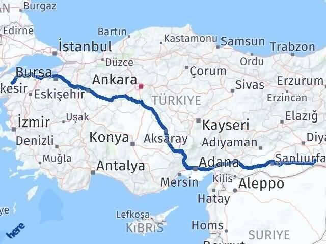 Mardin Çan Çanakkale Arası Kaç Km - Yol Haritası