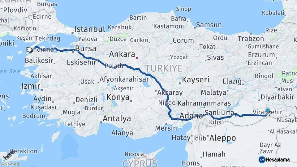 Mardin Çanakkale Arası Kaç Km - Yol Haritası