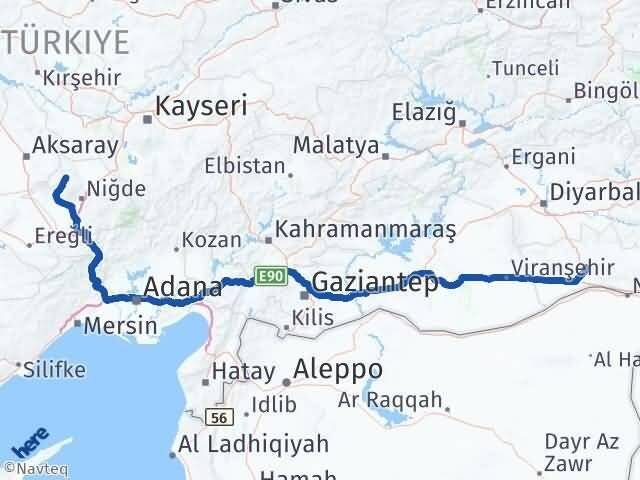 Mardin Çiftlik Niğde Arası Kaç Km - Yol Haritası