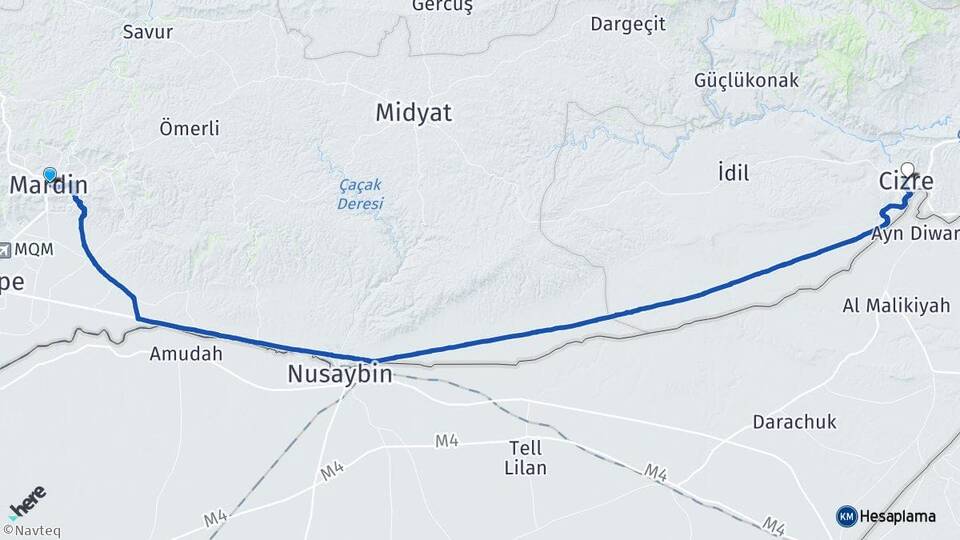 Mardin Cizre Şırnak Arası Kaç Km - Yol Haritası