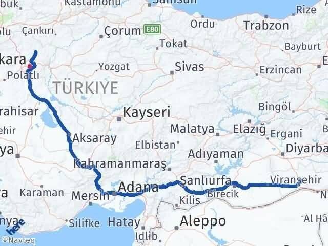Mardin Çubuk Ankara Arası Kaç Km - Yol Haritası