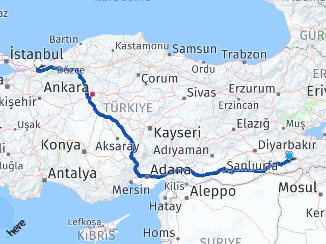 Mardin Dargeçit Adapazarı Sakarya Arası Kaç Km - Yol Haritası