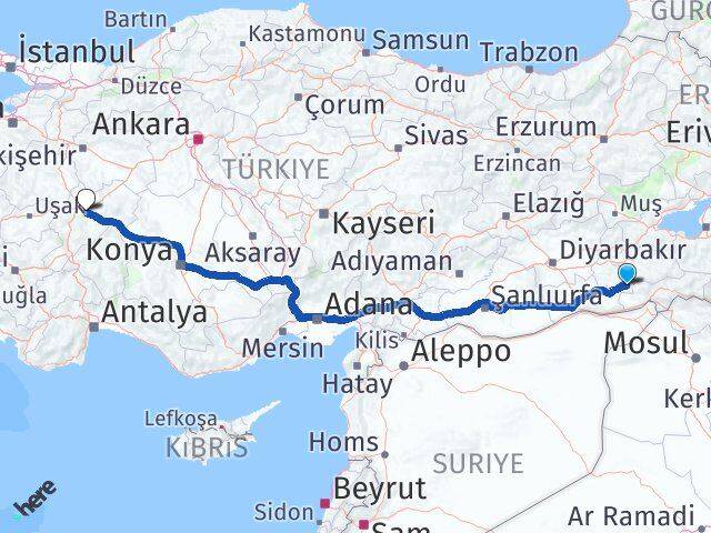 Mardin Dargeçit Afyonkarahisar Arası Kaç Km - Yol Haritası