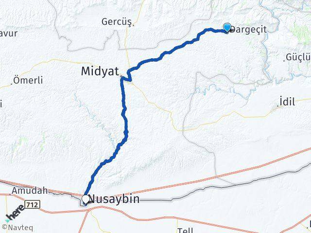 Mardin Dargeçit Nusaybin Arası Kaç Km - Yol Haritası