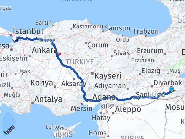 Mardin Dargeçit Yalova Arası Kaç Km - Yol Haritası