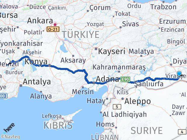 Mardin Dazkırı Afyonkarahisar Arası Kaç Km - Yol Haritası