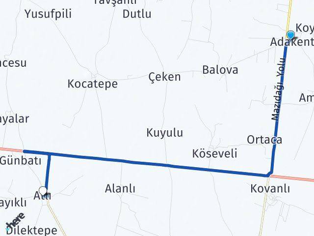 Adakent Derik Arası Kaç Km - Yol Tarifi