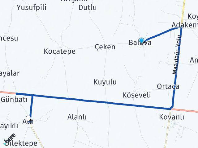 Balova Derik Arası Kaç Km - Yol Tarifi