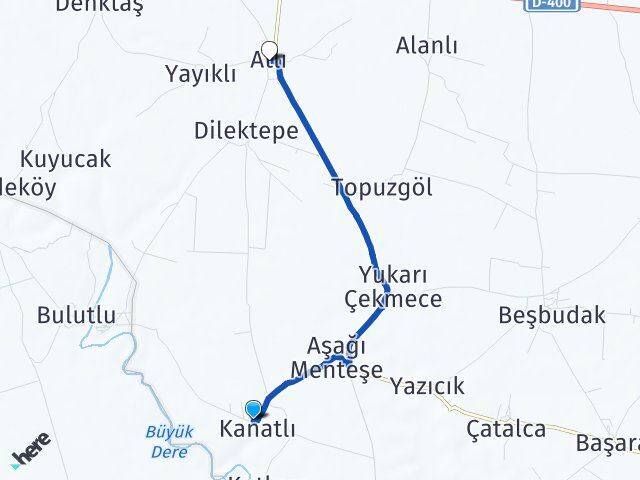 Kanatlı Derik Arası Kaç Km - Yol Tarifi