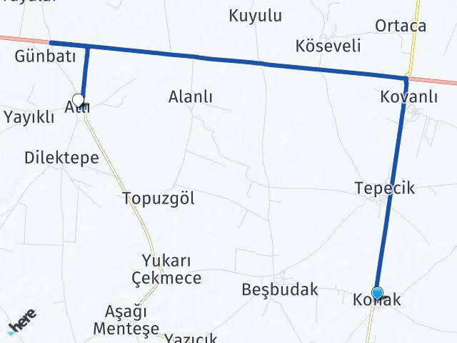 Konak Derik Arası Kaç Km - Yol Tarifi