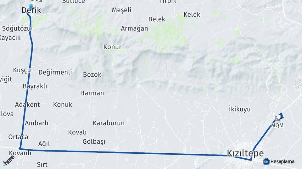 Derik Mardin Havalimanı Arası Kaç Km - Yol Tarifi