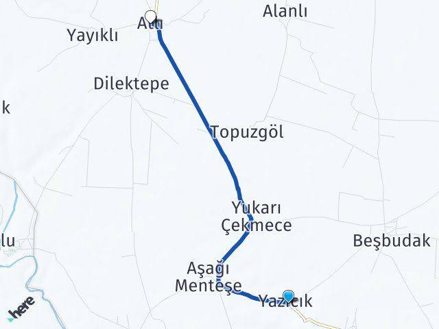 Yazıcık Derik Arası Kaç Km - Yol Tarifi