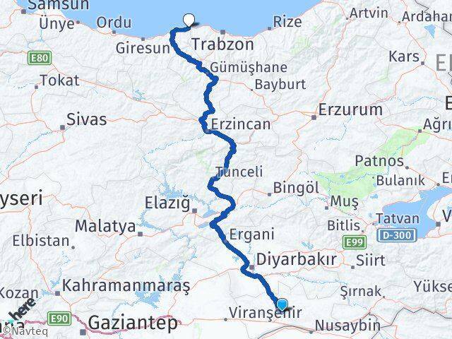 Mardin Eynesil Arası Kaç Km - Yol Tarifi