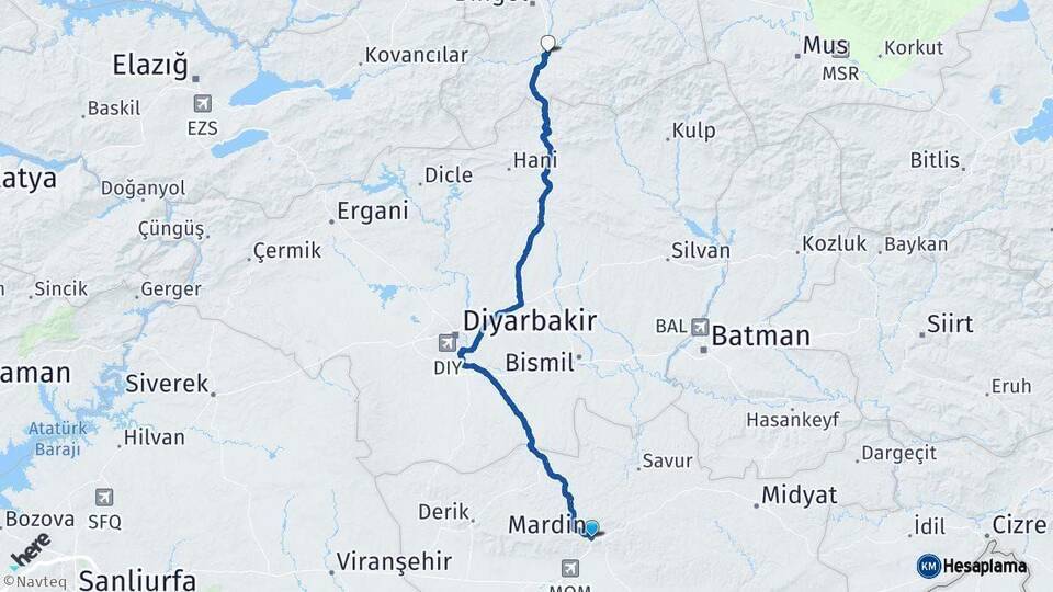 Mardin Genç Arası Kaç Km - Yol Tarifi