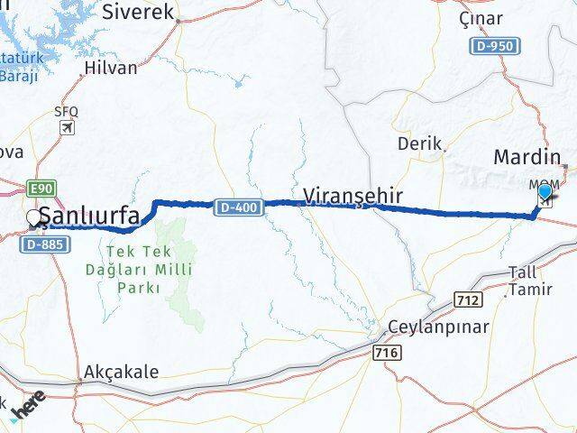 Mardin Havalimanı Şanlıurfa Arası Kaç Km - Yol Tarifi