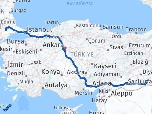 Mardin Hayrabolu Tekirdağ Arası Kaç Km - Yol Haritası