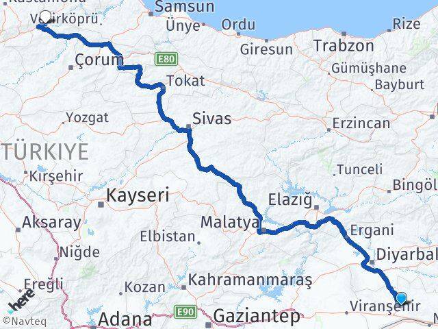 Mardin Kargı Çorum Arası Kaç Km - Yol Haritası