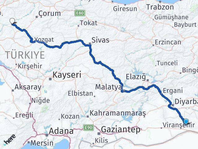 Mardin Kızılırmak Çankırı Arası Kaç Km - Yol Haritası
