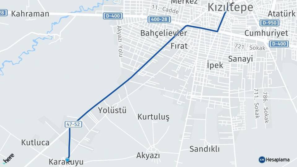 Karakuyu Kızıltepe Arası Kaç Km - Yol Tarifi