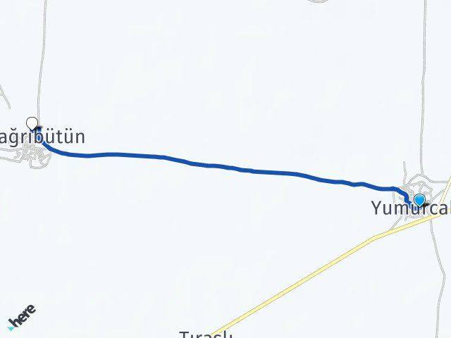 Yumurcak Bağrıbütün Arası Kaç Km - Yol Tarifi