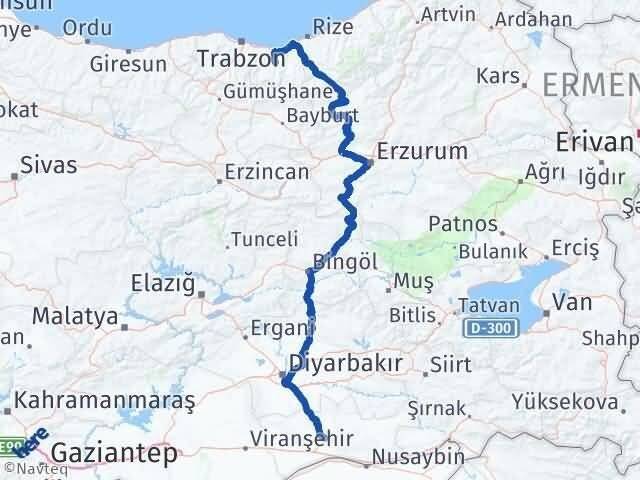 Mardin Köprübaşı Trabzon Arası Kaç Km - Yol Haritası