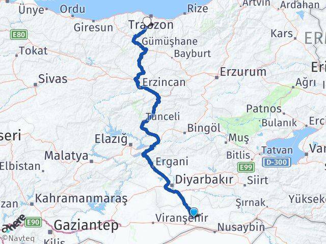 Mardin Maçka Trabzon Arası Kaç Km - Yol Haritası
