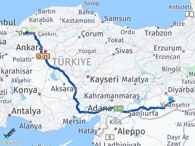 Mardin Mazıdağı Bolu Arası Kaç Km - Yol Haritası