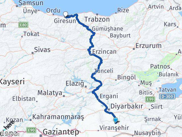Mazıdağı Giresun Arası Kaç Km - Yol Tarifi