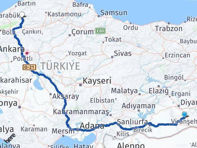 Mardin Mazıdağı Karabük Arası Kaç Km - Yol Haritası