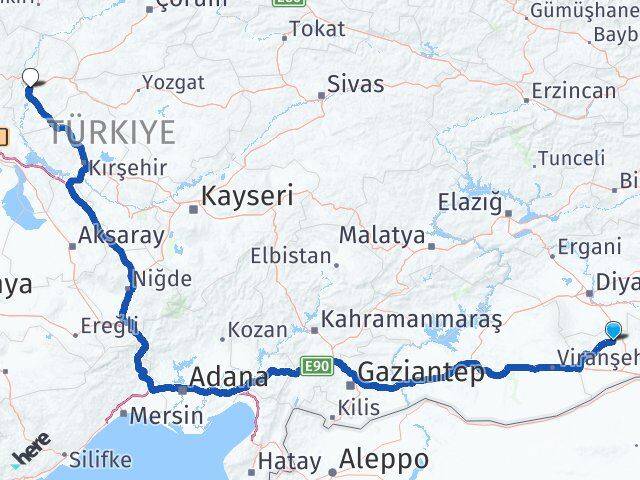 Mardin Mazıdağı Kırıkkale Arası Kaç Km - Yol Haritası