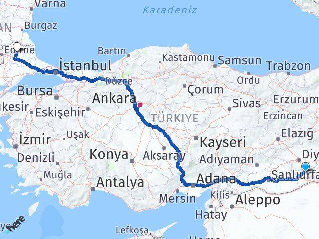 Mardin Mazıdağı Kırklareli Arası Kaç Km - Yol Haritası