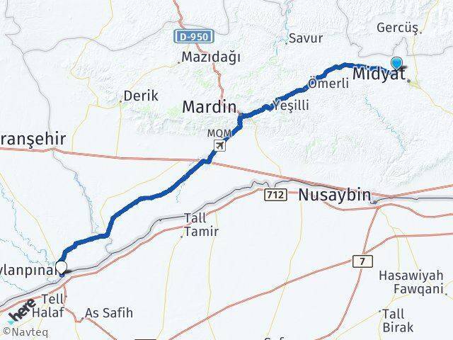 Acırlı Ceylanpınar Arası Kaç Km - Yol Tarifi