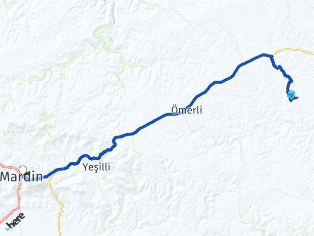 Mardin Midyat Çamyurt Arası Kaç Km - Yol Haritası