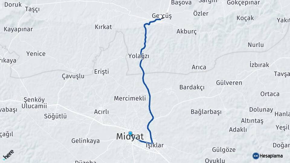 Mardin Midyat Gercüş Batman Arası Kaç Km - Yol Haritası