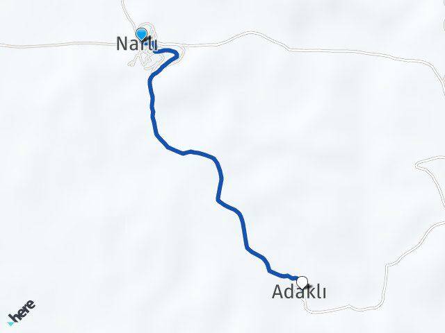 Narlı Adaklı Arası Kaç Km - Yol Tarifi