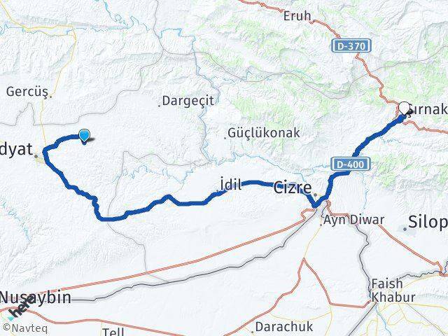 Narlı Şırnak Arası Kaç Km - Yol Tarifi