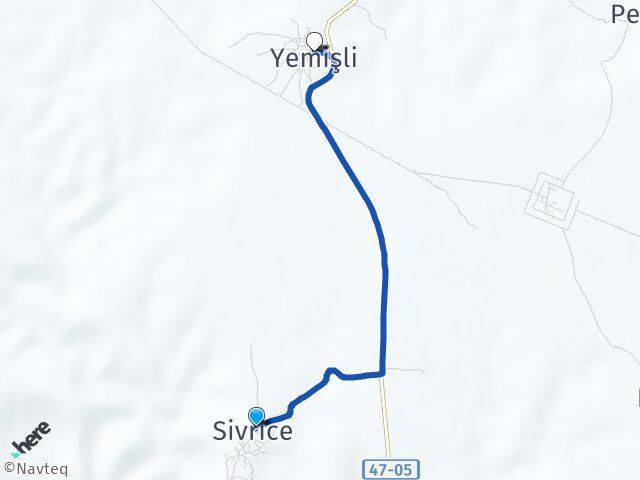 Sivrice Yemişli Arası Kaç Km - Yol Tarifi