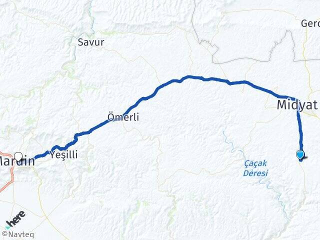 Yemişli Artuklu Otogar Arası Kaç Km - Yol Tarifi