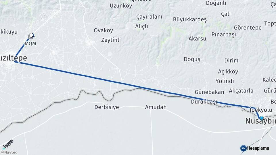 Mardin Nusaybin Mardin Havalimanı Arası Kaç Km - Yol Haritası